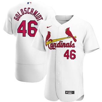 mens nike paul goldschmidt white st louis cardinals home aut